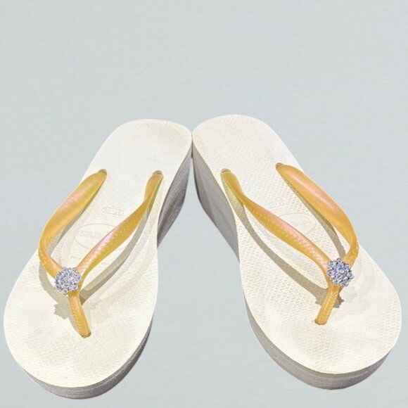 Havaianas Wedge Sandal with Crystal Snowflake Embellishment US 9/10 - Picture 5 of 11